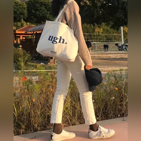 Canvas Multifunction Shopping Bag “UGH.” NIB - Picture 1 of 4